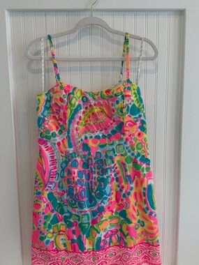 Lilly Pulitzer Pink, Blue & Green Patterned Cutout Sundress